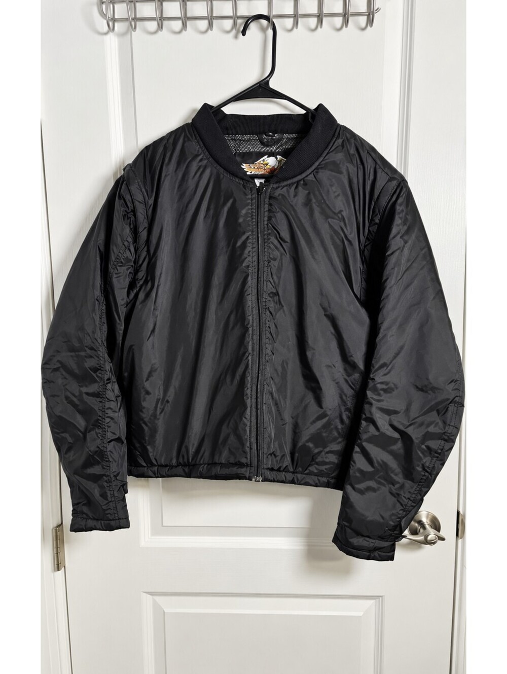 Harley Davidson Jacket XL Black Nylon Moto Biker 2007 Y2K Motorcycle